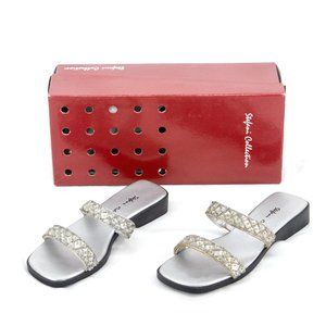Stefani Collection - Silver Sandals - Size 5 - NEW